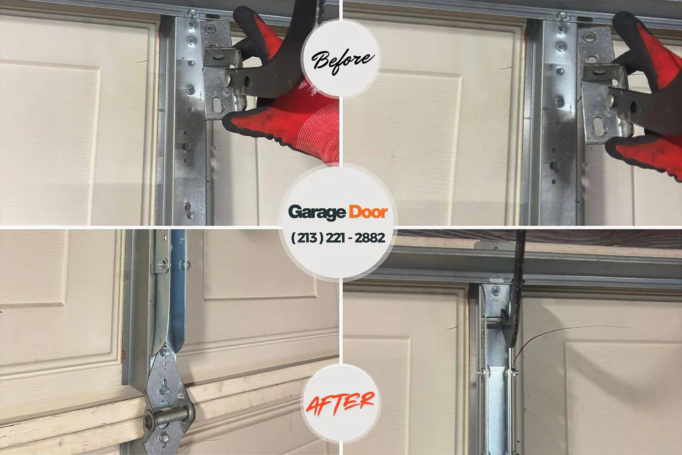 Before and after: garage door repair Greenwood, MS